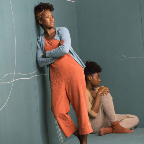 Shvorne Marks (Young Woman) and Lashana Lynch (A) in a profoundly affectionate, passionate devotion to someone (-noun) by debbie tucker green (Photo: Stephen Cummiskey)