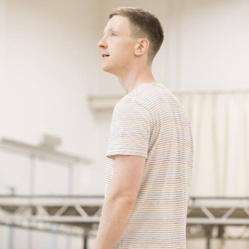 Mike Noble (Eddie/Skin-Lad) in rehearsal for Road by Jim Cartwright (Photo: Johan Persson)