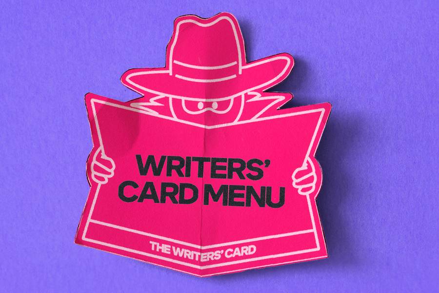 Bar & Kitchen – The Writers’ Card Menu